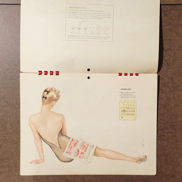 1942 Esquire Varga 12 Month Pin Up Girl Calendar - Picture 2 of 10